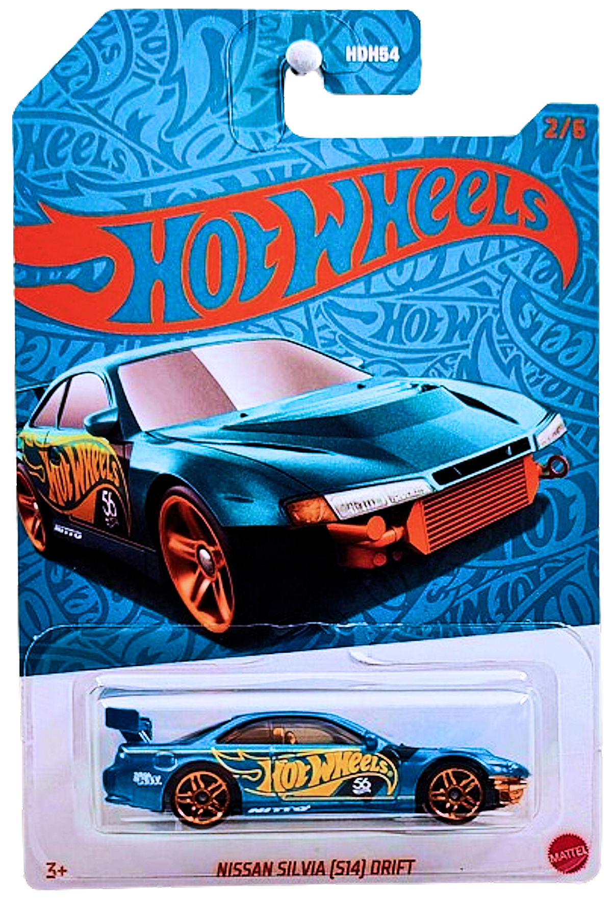 Hot Wheels 2024 - 56th Anniversary Wave 2 # 2/6 - Nissan Silva (S14) Drift - Turquoise & Copper - Drug & Discount Stores Exclusive