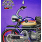 Hot Wheels 2024 - Theme / Motorcycle Club Series 5/5 - Honda Monkey Z50 - Black / Purple & Beige Tank - Blister Card