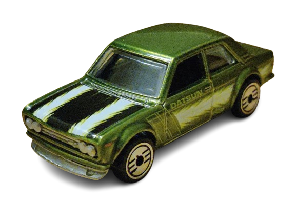 Hot Wheels 2024 - Theme Series / Mix 2 / Ultra Hots 2/8 - '71 Datsun 510 - Spectraflame Green - UH Wheels - Target Exclusive - Retro Ultra Hots Blister Card