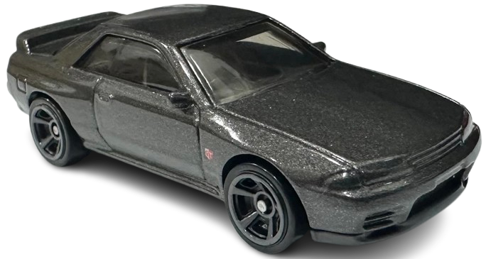 Hot Wheels 2025 - Collector # 004/250 - HW Screen Time 2/10 - Nissan Skyline GT-R (BNR32) - Metallic Dark Gray - International 'Fast & Furious' Card