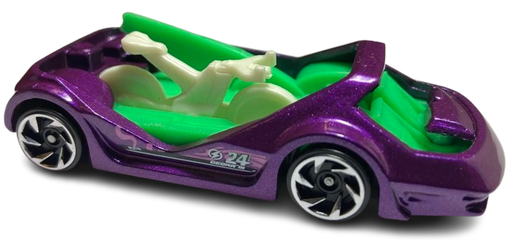 Hot Wheels 2025 - Collector # 010/250 - HW EV 2/10 - Deora III - Purple Metalflake - USA 'Let's Race' Card