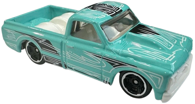 Hot Wheels 2025 - Collector # 021/250 - HW Hot Trucks 2/10 - '67 Chevy C10 - Aqua - USA Card