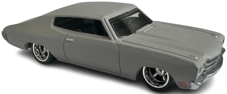 Hot Wheels 2025 - Premium / Fast & Furious 1/5 - 1970 Chevelle SS - Matte Gray Body / ZAMAC Base - Metal/Metal & Real Riders