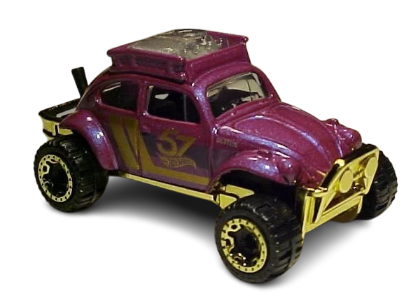 Hot Wheels 2025 - Theme / Purple & Gold / 57th Anniversary 1/6 - Volkswagen "Baja Bug" - Pearl Purple & Gold Chrome - Drug & Discount Stores Exclusive