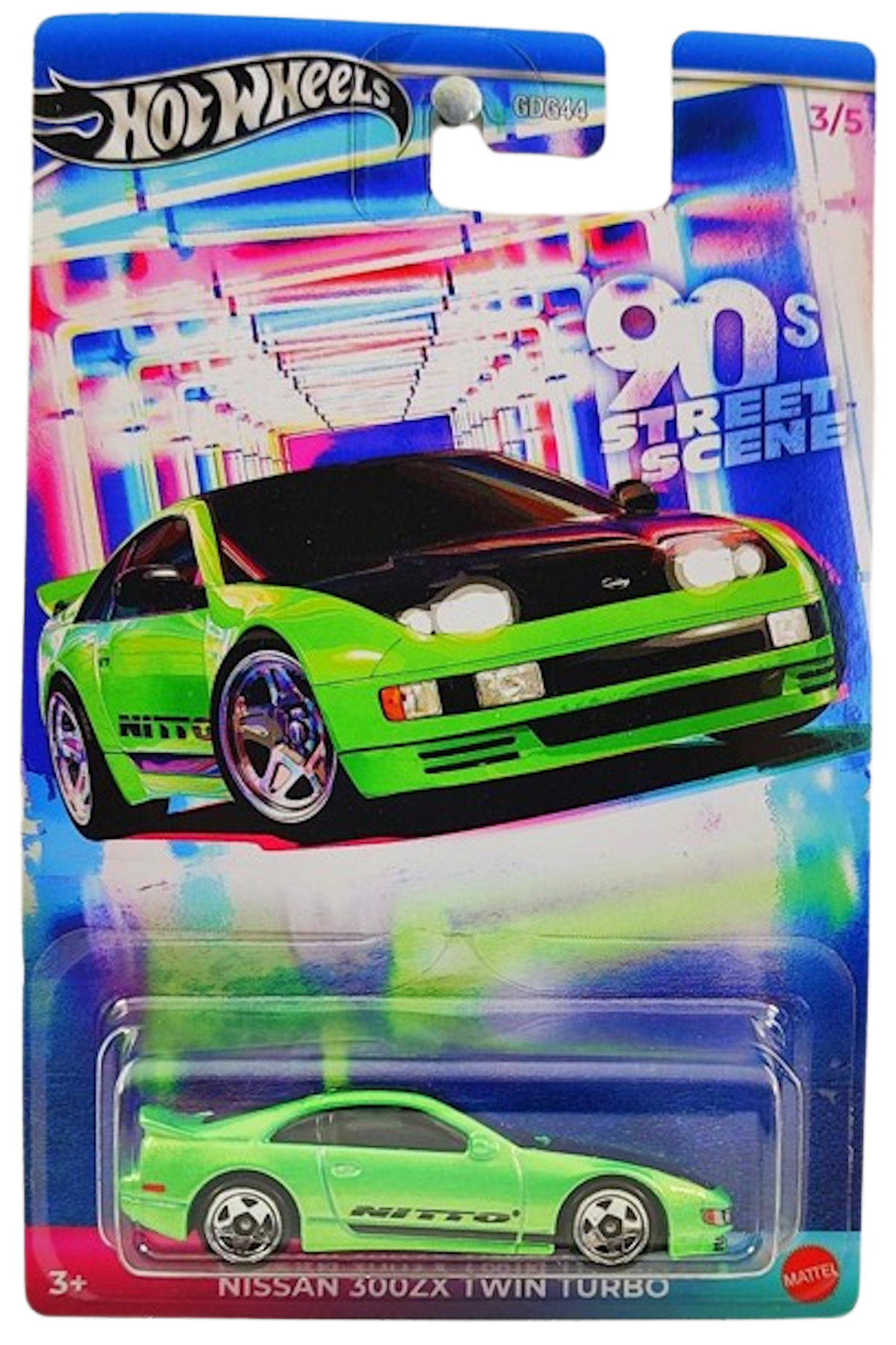 Hot Wheels 2025 - Theme / 90s Street Scene Series 3/5 - Nissan 300SX Twin Turbo - Green - Walmart Exclusive