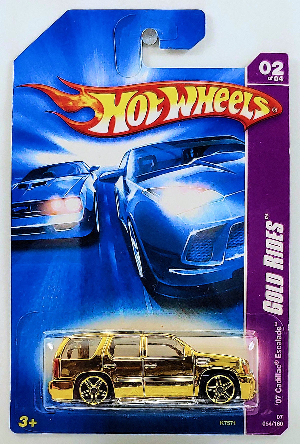 Hot Wheels 2007 - Collector # 054/180 - Gold Rides 2/4 - '07 Cadillac Escalade - Gold Chrome - USA