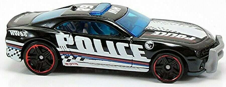 Hot Wheels 2013 - Collector # 017/250 - HW City / Rescue / Treasure Hunts - '10 Camaro SS - Black &amp; White / Police - USA Card