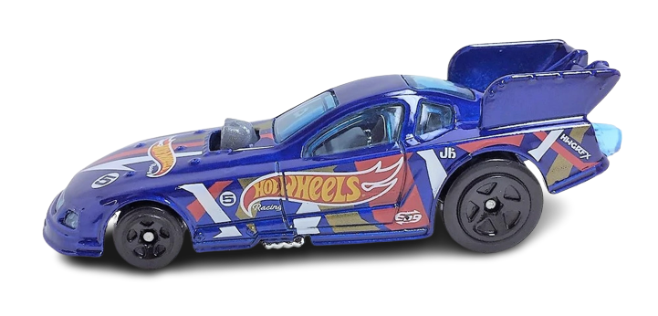 Hot Wheels 2019 - Collector # 212/250 - HW Race Team 4/10 - Mustang Funny Car - Dark Blue - USA