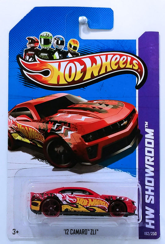 Hot Wheels 2013 - Collector # 192/250 - HW Showroom / HW Garage - '12 Camaro ZL1 - Red - Transparent Red Tires - USA Card