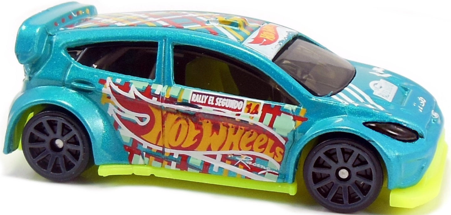 Hot Wheels 2017 - Collector # 307/365 - HW Race Team 4/5 - '12 Ford Fiesta - Metalflake Teal - USA Card