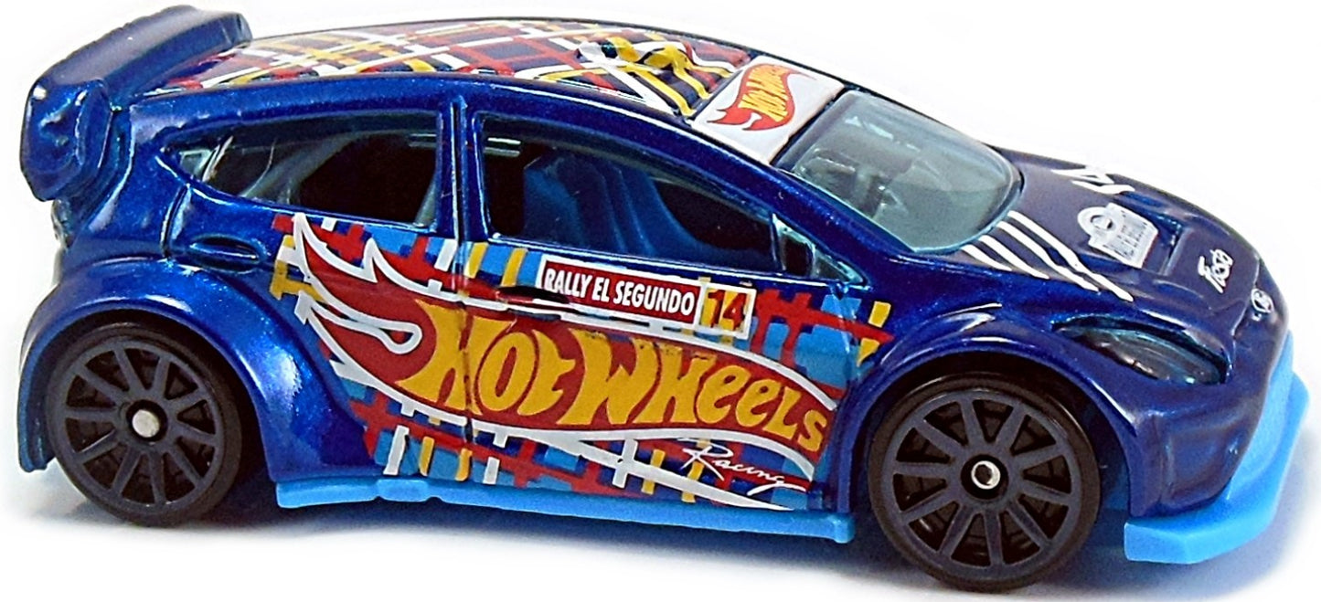 Hot Wheels 2017 - Collector # 210/365 - HW Race Team 4/5 - '12 Ford Fiesta - Blue Metalflake - USA Card