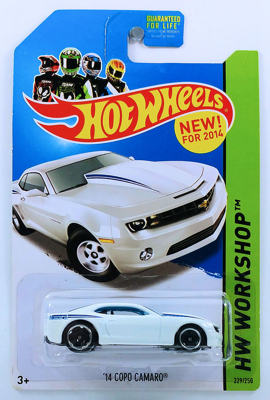 Hot Wheels 2014 - Collector # 229/250 - HW Workshop / Then And Now - New Models - '14 COPO Camaro - White - USA