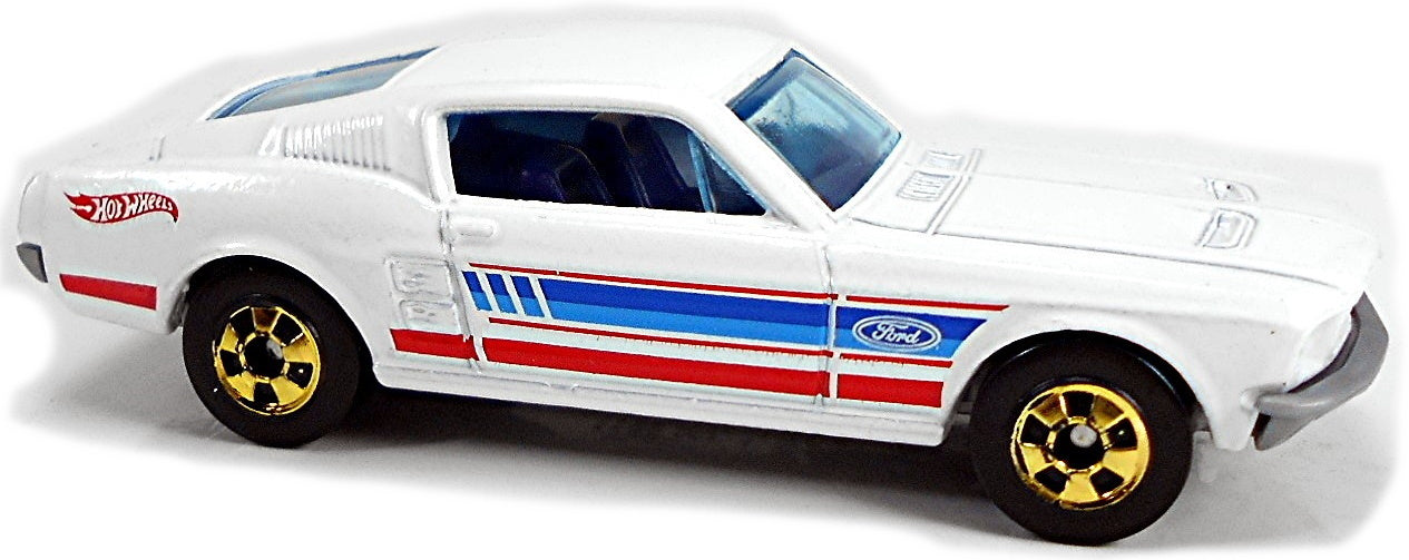 Hot Wheels 2021 - Flying Customs - '67 Custom Mustang - White - Gold Basic Wheels - Target Exclusive