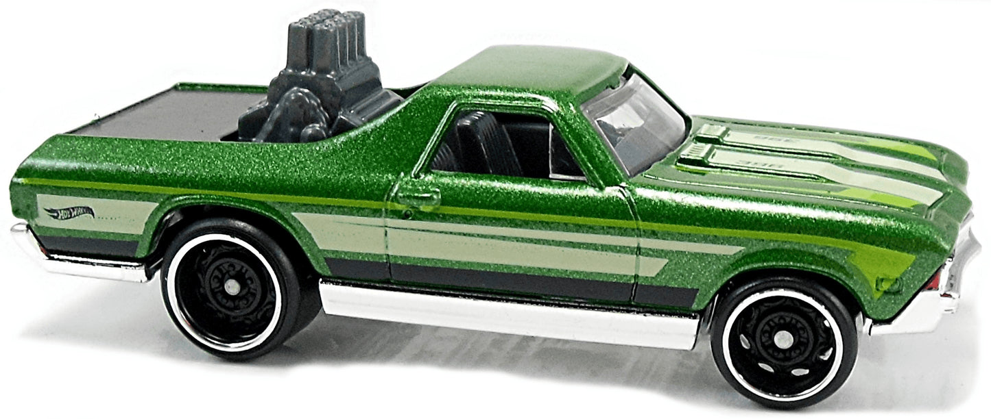 Hot Wheels 2017 - Collector # 333/365 - Muscle Mania 4/10 - '68 El Camino - Green Metalflake - USA Card