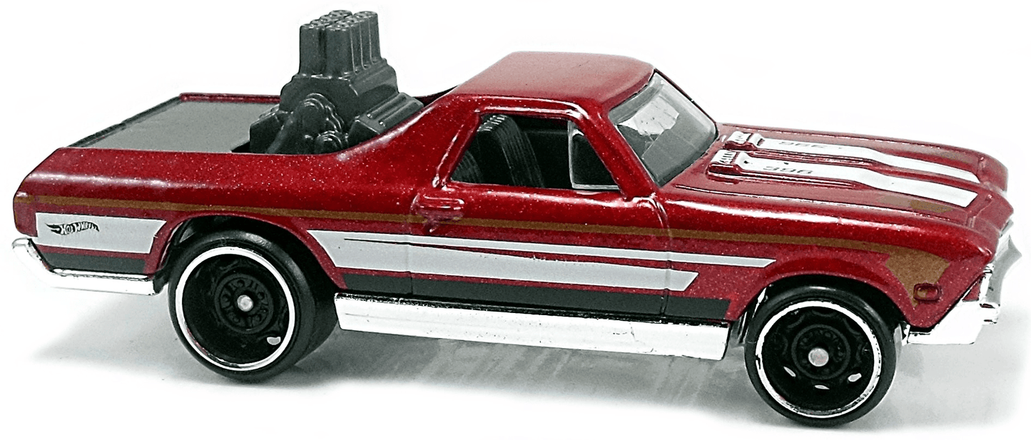 Hot Wheels 2017 - Collector # 216/365 - Muscle Mania 4/10 - '68 El Camino - Metalflake Red - USA Card