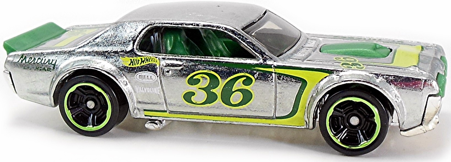 Hot Wheels 2015 - Collector #181/250 - HW Race / Track Aces / ZAMAC 011 - '68 Mercury Cougar - ZAMAC - Walmart Exclusive - USA Card