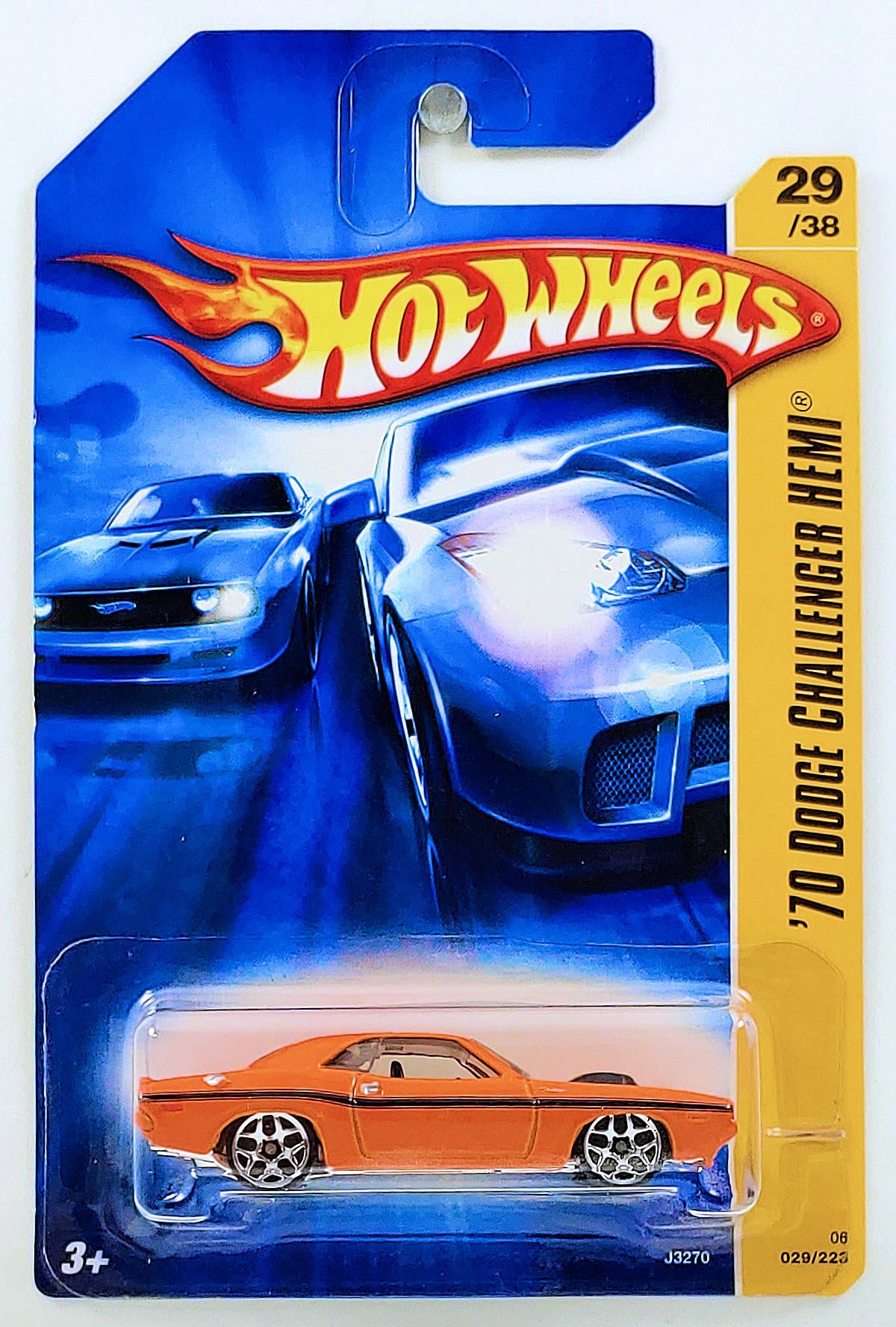 Hot Wheels 2006 - Collector # 029/223 - First Editions 29/38 - '70 Dodge Challenger HEMI - Orange - Y5 Wheels - International '07 Card