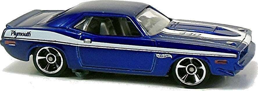 Hot Wheels 2012 - Collector # 090/247 - Muscle Mania / Mopar 10/10 - '70 Plymouth AAR Cuda - Metallic Blue - Walmart Exclusive - USA Card