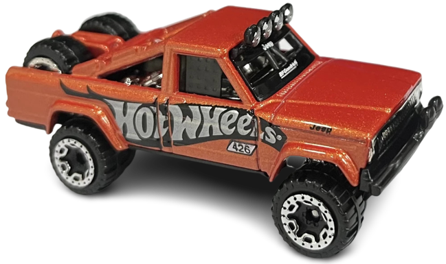 Hot Wheels 2023 - Collector # 196/250 - Baja Blazers 03/10 - '73 Jeep J10 - Metalflake Orange - IC