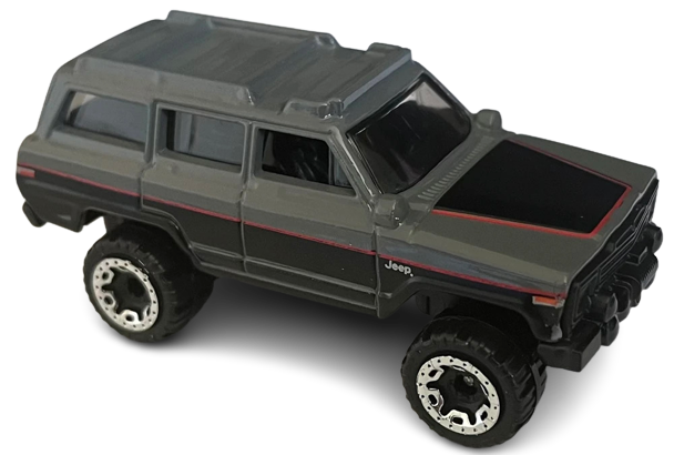 Hot Wheels 2023 Collector 052 250 HW The 80 s 05 10 1988 Jeep Wagoneer Matte Black Red Accents USA