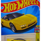 Hot Wheels 2024 - Collector # 175/250 - HW: The '90s 2/10 - '90 Acura NSX - Yellow - PR5 Wheels - USA Card