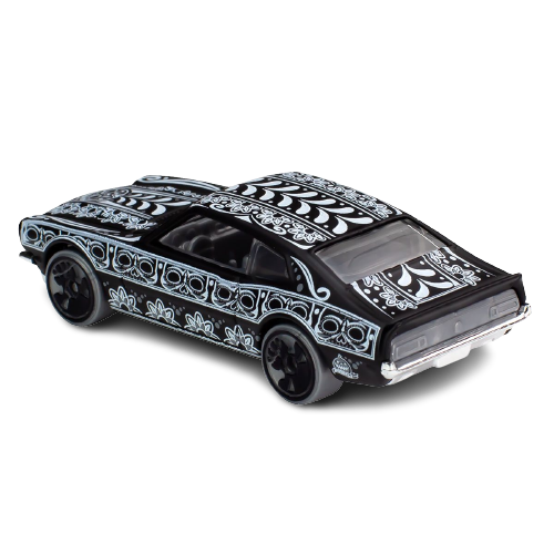 Hot Wheels 2023 - Halloween Series 04/05 - '71 Maverick Grabber - Matte Black - Día de Los Muertos (Day of the Dead) - Grocery Store Exclusive