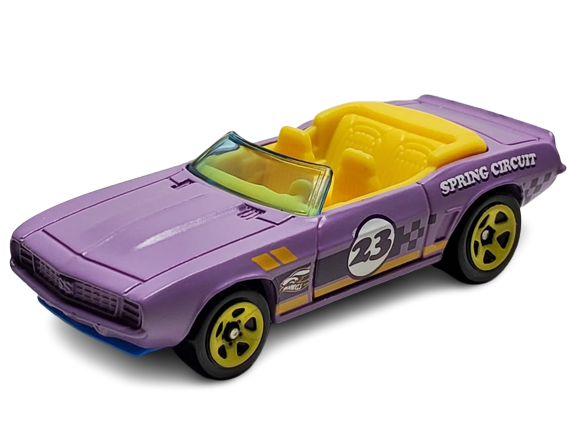 Hot Wheels 2023 - Spring / Easter Theme Cars 2/5 - '69 Camaro (Convertible) - Lavender - Grocery Store Exclusive - Asst # V1405