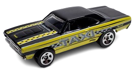 Hot Wheels 2007 - Collector # 051/180 - Taxi Rods 03/04 - '70 Road Runner - Black - Gray 'Taxi' - USA