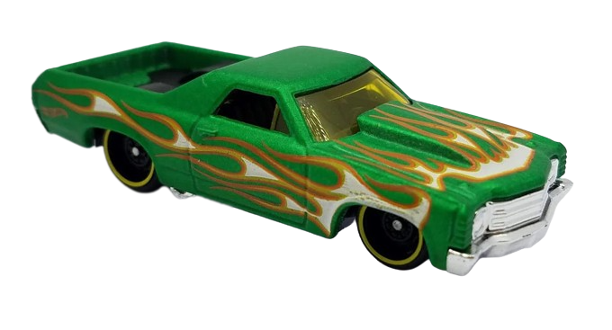 Hot Wheels 2019 - Collector # 008/250 - HW Flames 5/10 - '71 El Camino - Satin Green - USA