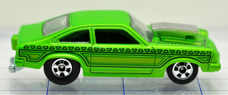 Hot Wheels 2013 - Flying Customs / Mix 1 - '74 Chevrolet Vega Pro Stock - Green - Basic Wheels - Metal/Metal - Target Exclusive