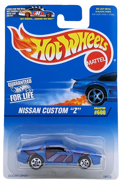 Hot Wheels 1997 - Collector # 600 - Nissan Custom "Z" - Dark Blue - 5 Spokes - Opening Doors