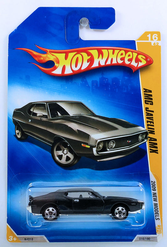 Hot Wheels 2009 - Collector # 016/190 - New Models 16/42 - AMC Javelin AMX - Metallic Black - KMart Exclusive - USA