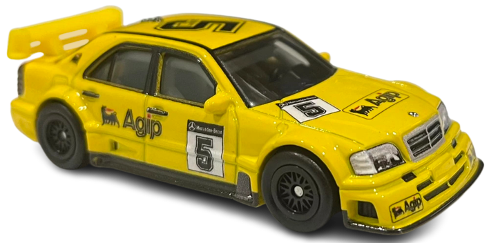 Hot Wheels 2023 - Car Culture: Race Day 5/5 - '94 AMG-Mercedes C-Class DTM Touring Car - Yellow - Metal/Metal & Real Riders