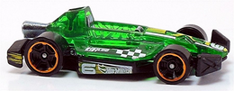 Hot Wheels 2014 - Collector # 162/250 - HW Race / Track Aces - Arrow Dynamic - Transparent Green - USA Card