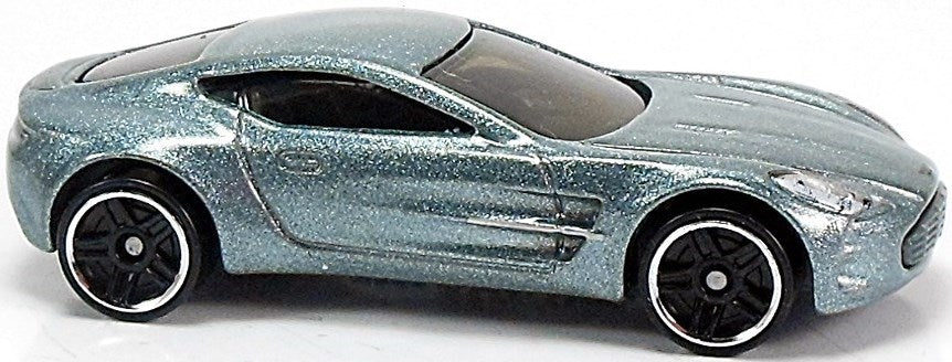 Hot Wheels 2012 - Collector # 123/247 - HW All Stars 3/10 - Aston Martin One-77 - Metallic Gray - PR5 Wheels - USA Card