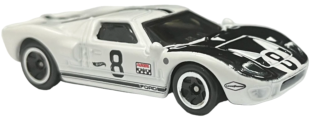 Hot Wheels 2024 - Collector # 012/250 - Factory Fresh 02/10 - Ford GT40 - White - '8' - USA