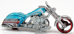 Hot Wheels 2012 - Collector # 137/247 - HW City Works 7/10 - Bad Bagger (Motorcycle) - Blue - USA