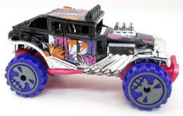 Hot Wheels 2023 - Collector # 035/250 - HW Art Cars 3/10 - Baja Bone Shaker - Black - USA