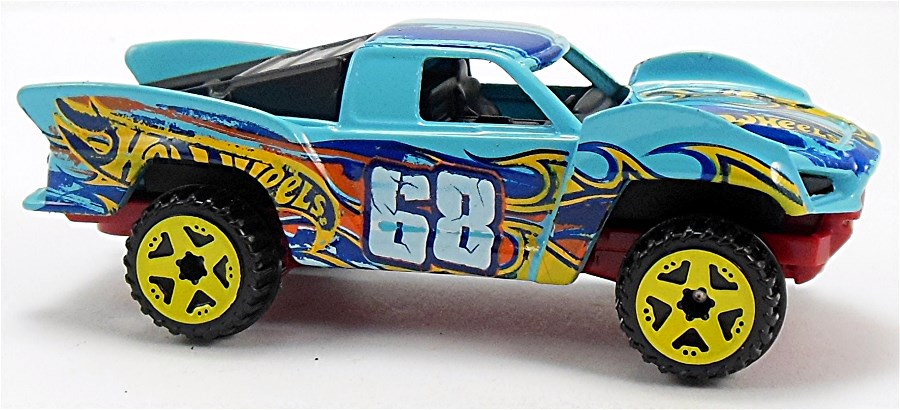 Hot Wheels 2014 - Collector # 112/250 - HW Off-Road / Off Track - Baja Truck - Sky Blue / #68 / Hot Wheels Graphics - USA Card