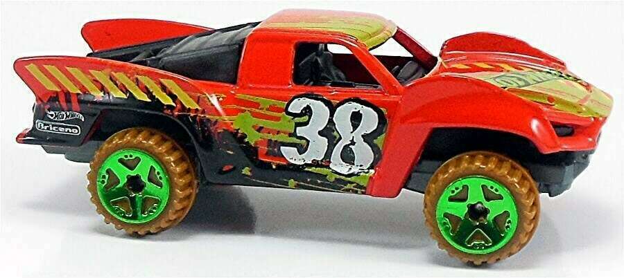 Hot Wheels 2013 - Collector # 086/250 - HW Stunt / Desert Force - Baja Truck - Red / #38 - USA Card