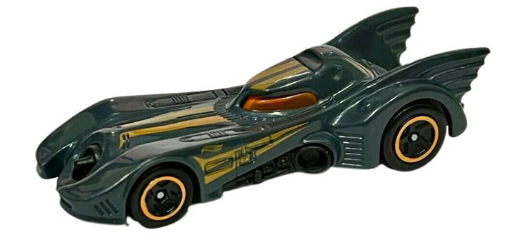 Hot Wheels 2023 - Collector # 103/250 - Batman 3/5 - Batmobile - Dark Gray / Orange Stripes - USA