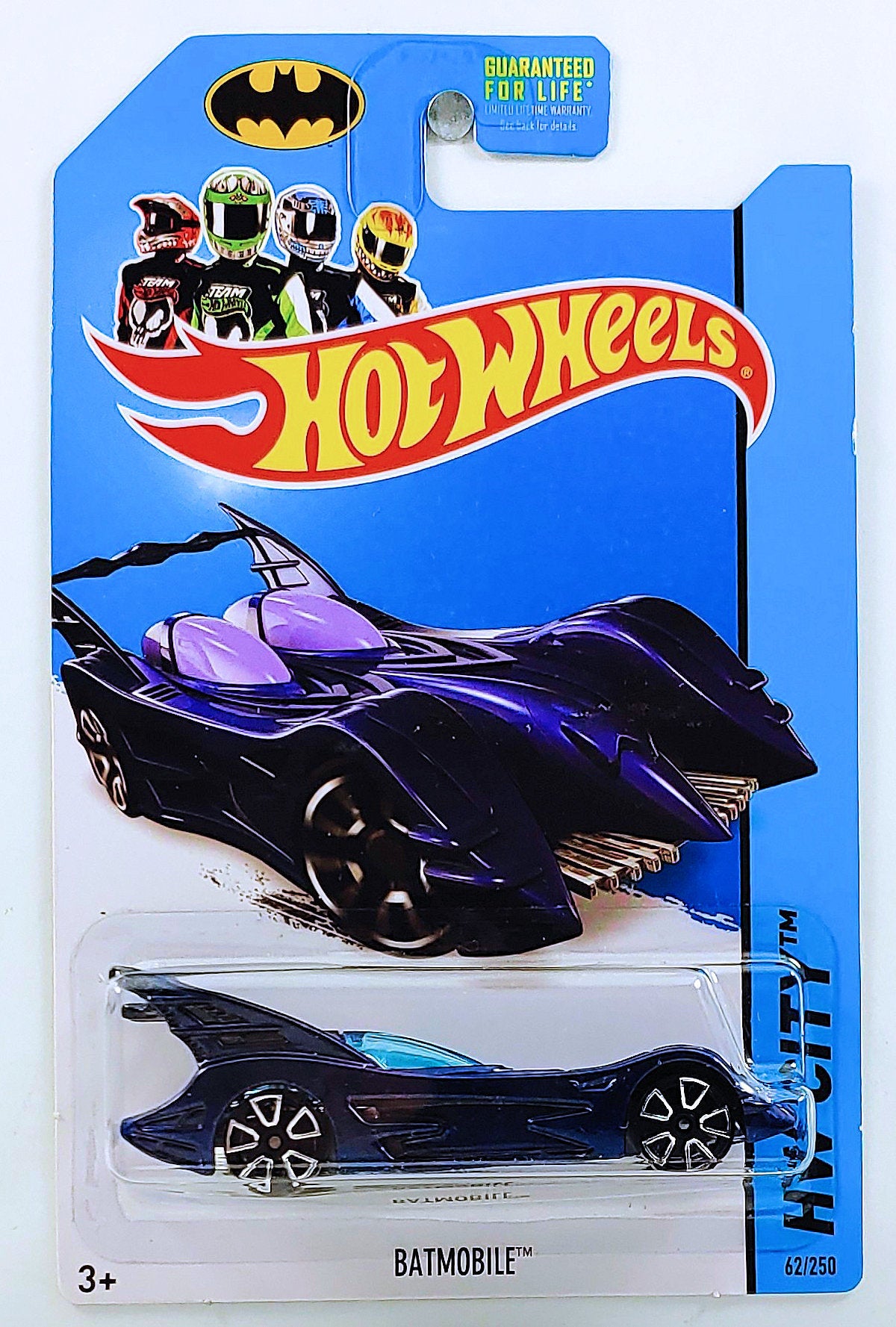 Hot Wheels 2014 - Collector # 062/250 - HW City / Batman - Batmobile (Action Figure) - Metalflake Blue - USA