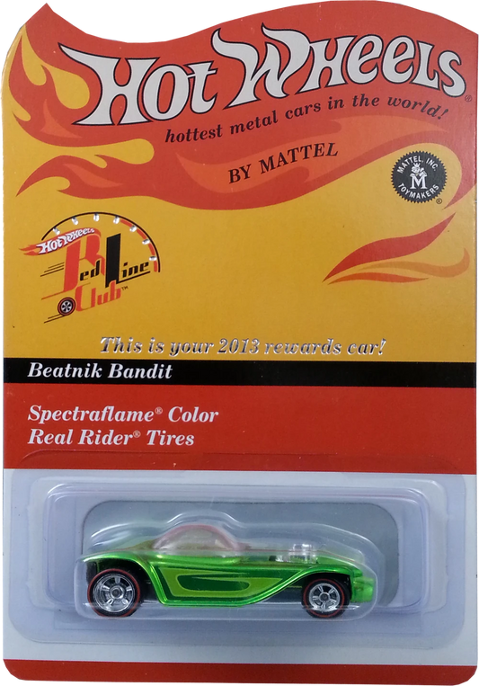 Hot Wheels 2013 - HWC / RLC Rewards - Beatnik Bandit - Spectraflame Green - Metal / Metal & Real Riders - Limited to 8,100 - Kar Keeper