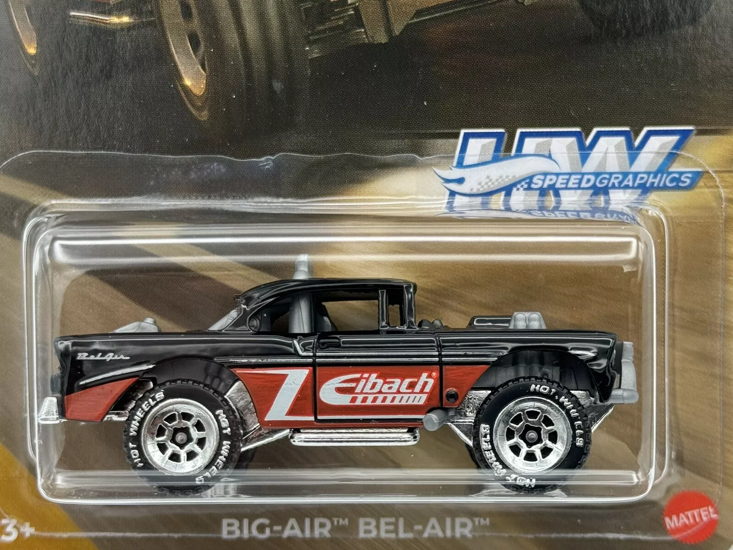 Hot Wheels 2024 - Theme Series / HW Speed Graphics 5/5 - Big-Air Bel-Air - Black / Eibach - BORST Wheels - Walmart Exclusive