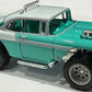 Hot Wheels 2023 - Premium / Car Culture / HW Off Road # 4/5 - Big-Air Bel-Air - Turquoise & White - Metal/Metal & Real Riders