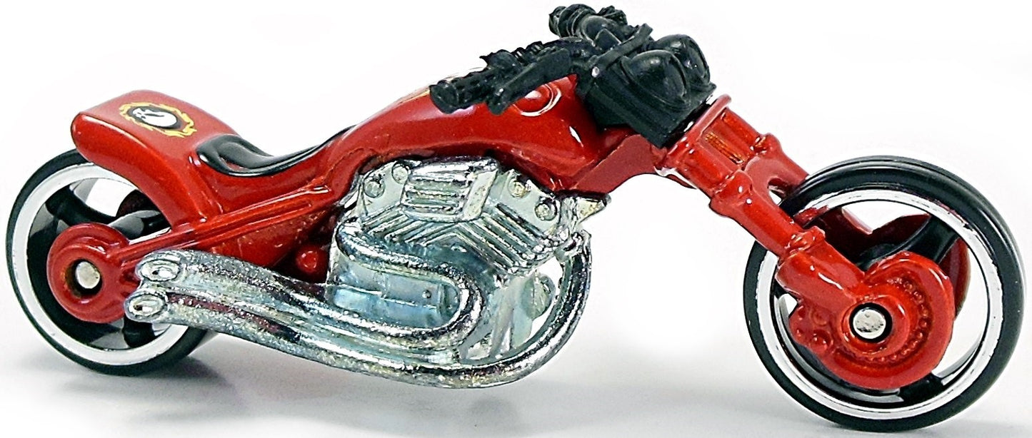 Hot Wheels 2004 - Collector # 190/212 - Wastelanders - Blast Lane (Custom Motorcycle) - Red - USA '04 Card