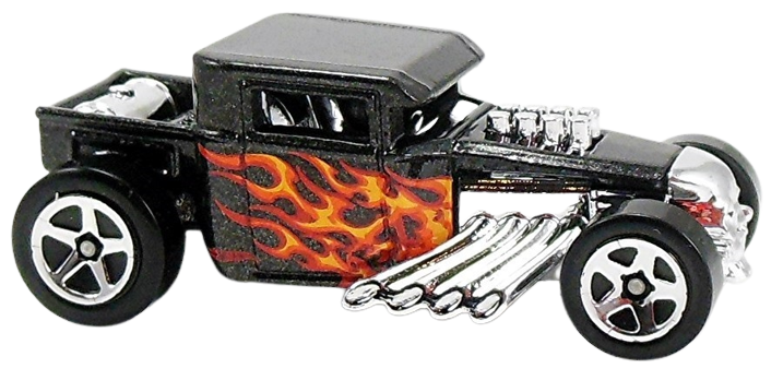 Hot Wheels 2014 - Collector # 117/250 - HW Off-Road / Hot Wheels Test Facility - Bone Shaker (Closed Roof) - Black / Flames - International Card