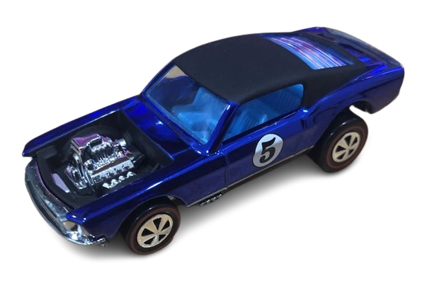 Hot Wheels 2017 HWC Spoilers Mustang Boss Hoss Spectraflame Blue 5 Neo Classic Red Lines Limited to 8 000