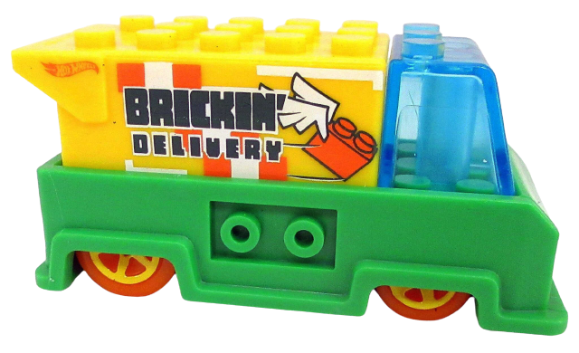 Hot Wheels 2023 - Collector # 058/250 - Brick Rides 03/05 - New Models - Brickin' Delivery - Green & Yellow / Legos - USA