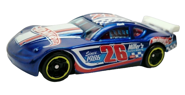 Hot Wheels 2013 - Collector # 122/250 - HW Racing: Track Aces - Circle Tracker - Metalflake Blue - White Spoiler - USA